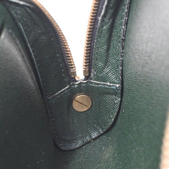 LOUIS VUITTON LV Logo Baikal Clutch Hand Bag Taiga Leather Epicea - Picture 5 of 14